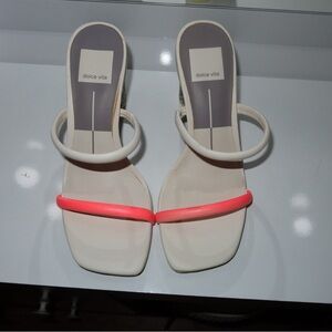 Dolce Vita Cream and Pink Sandals